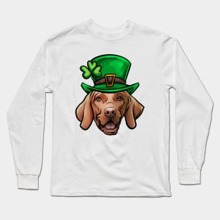 St Patricks Day Vizsla Long Sleeve T-Shirt